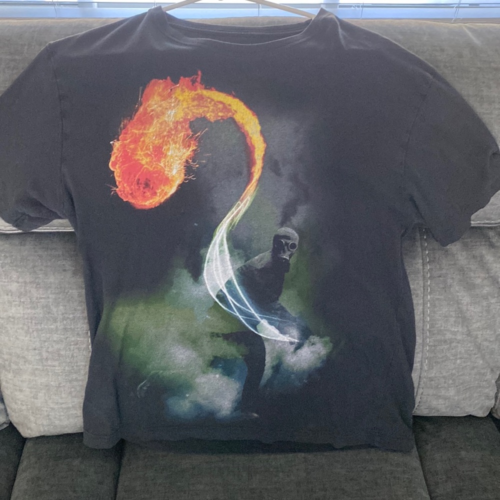 Men’s Large - Rook - Gas Mask Flamethrower Graphic Tee